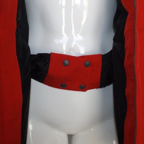new SPYDER Coat, S, Crossover, Red/Black Furry trim hood, Zipper, Thumb holes - Picture 6 of 15